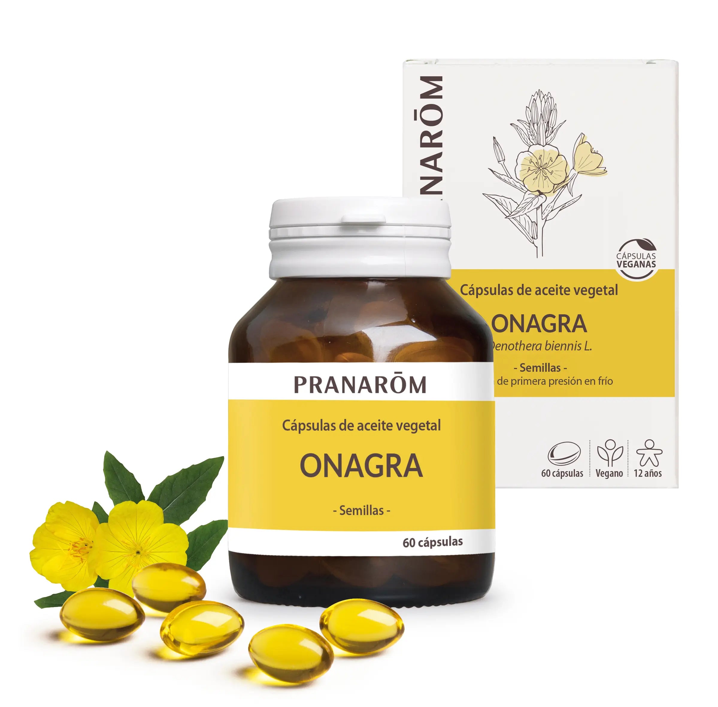Pranarom Evening Primrose Vegetable Oil, 60 capsules