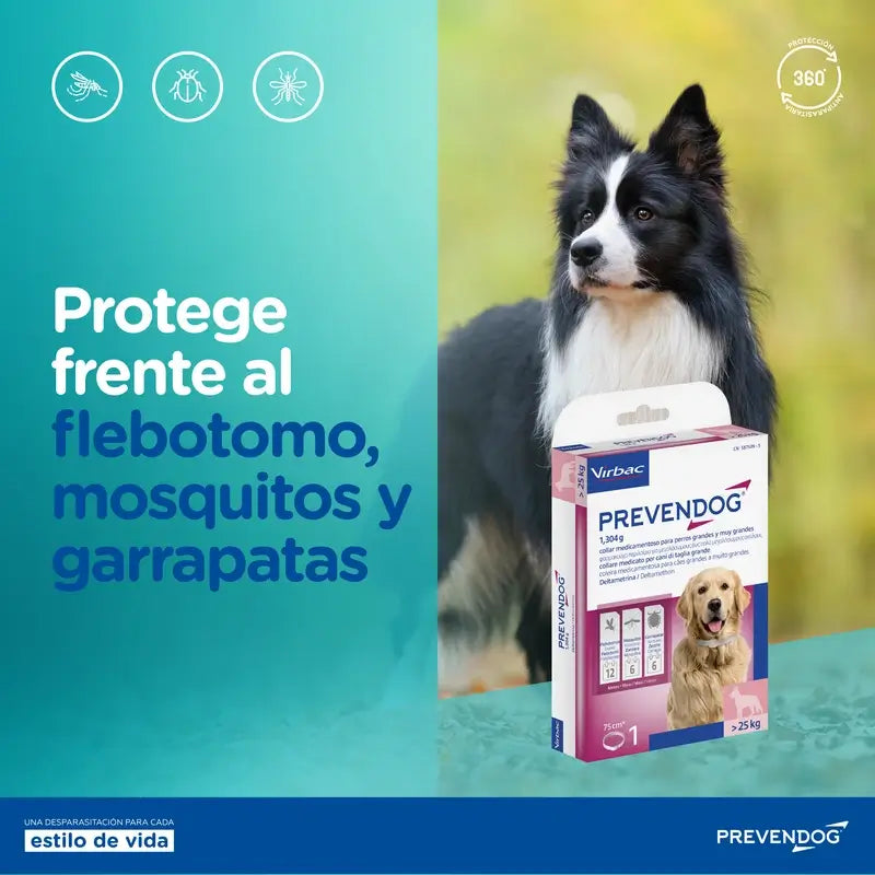 Virbac Prevendog Antiparasitisches Halsband 75 cm 2 Stück