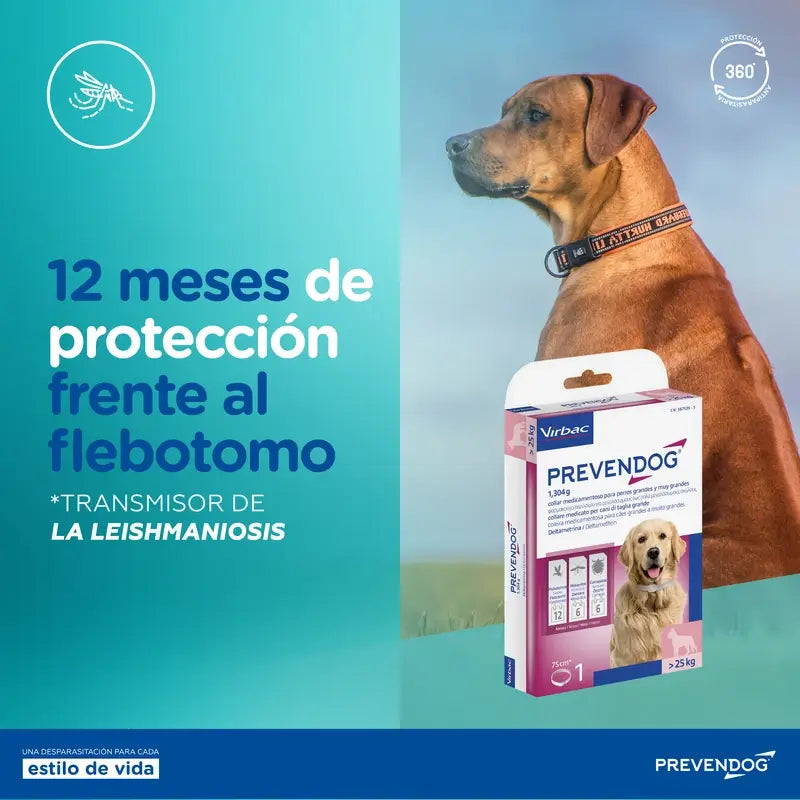 Virbac Prevendog Antiparasitisches Halsband 75 cm 2 Stück