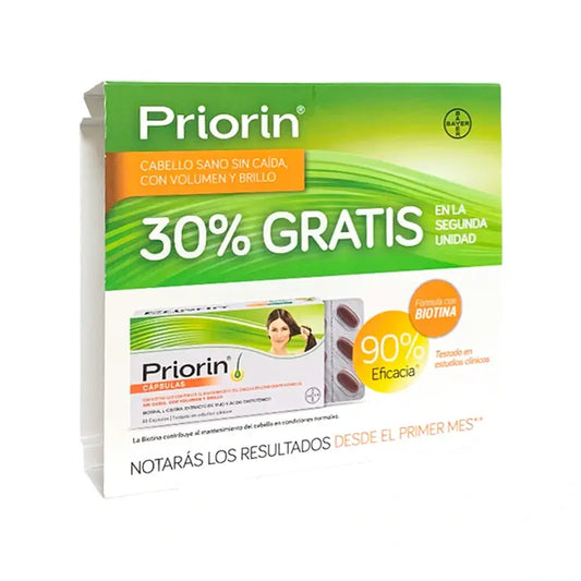 PriorIn Duplo Healthy Hair Without Hair Loss, 2X60 Capsules