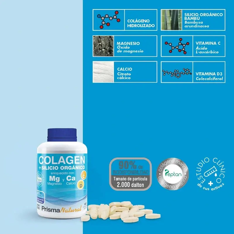 Prisma Natürliches marines Kollagen Peptan + organisches Silizium, 180 Tabletten