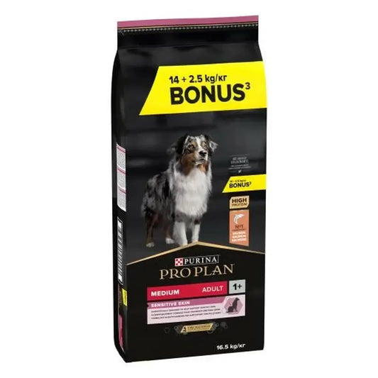 Pro Plan Canine Adult Medium Sensitive Skin Salmon, 14+2,5Kg