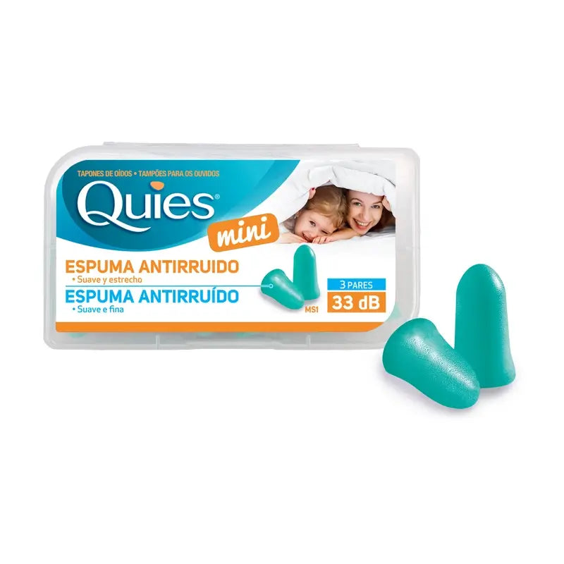 Quies Mini Schaumstoff Ohrstöpsel 6 Stöpsel
