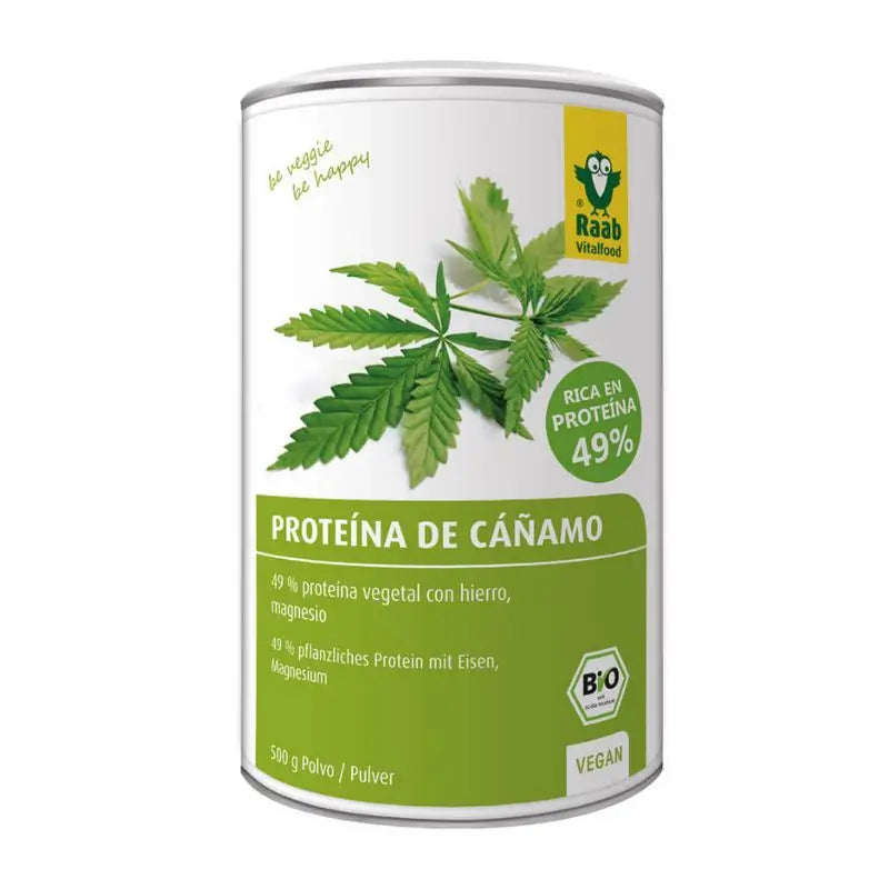 Raab Vitalfood Natürliches Hanfprotein 500Gr. Bio Sg Vegan