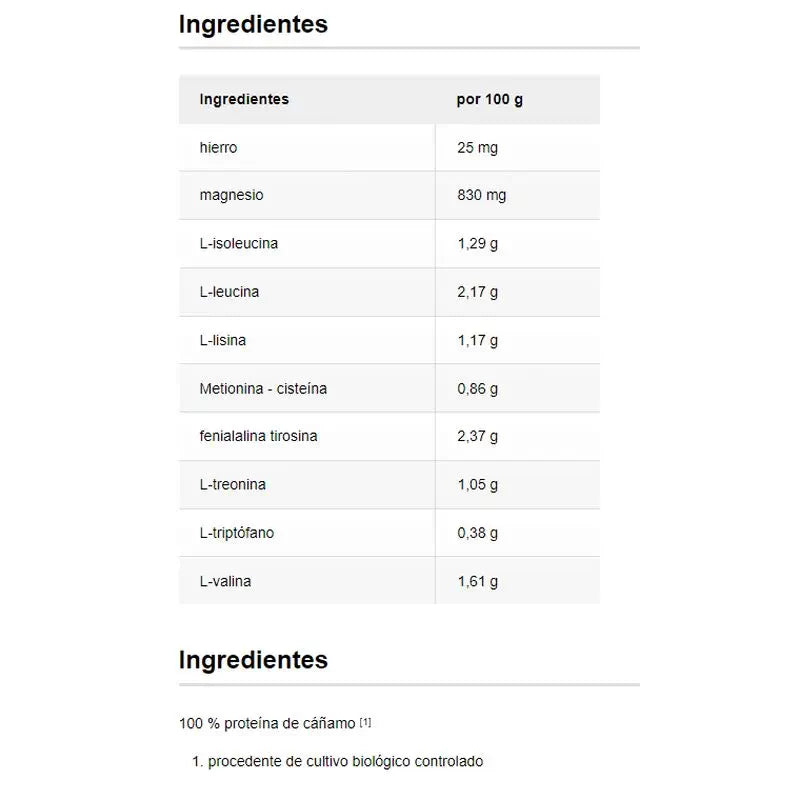 Raab Vitalfood Natürliches Hanfprotein 500Gr. Bio Sg Vegan