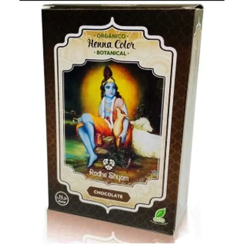 Radhe Shyam Henna-Pulver Schokolade Botanical, 100 gr