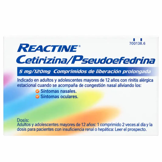 Reactine Cetirizin/Pseudoephedrin, 14 Tabletten