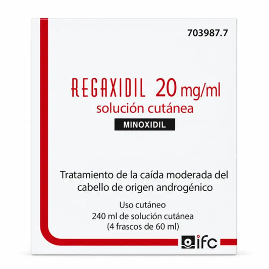 Regaxidil 20 Mg/ ml Minoxidil Hautlösung 4 Flaschen à 60 ml