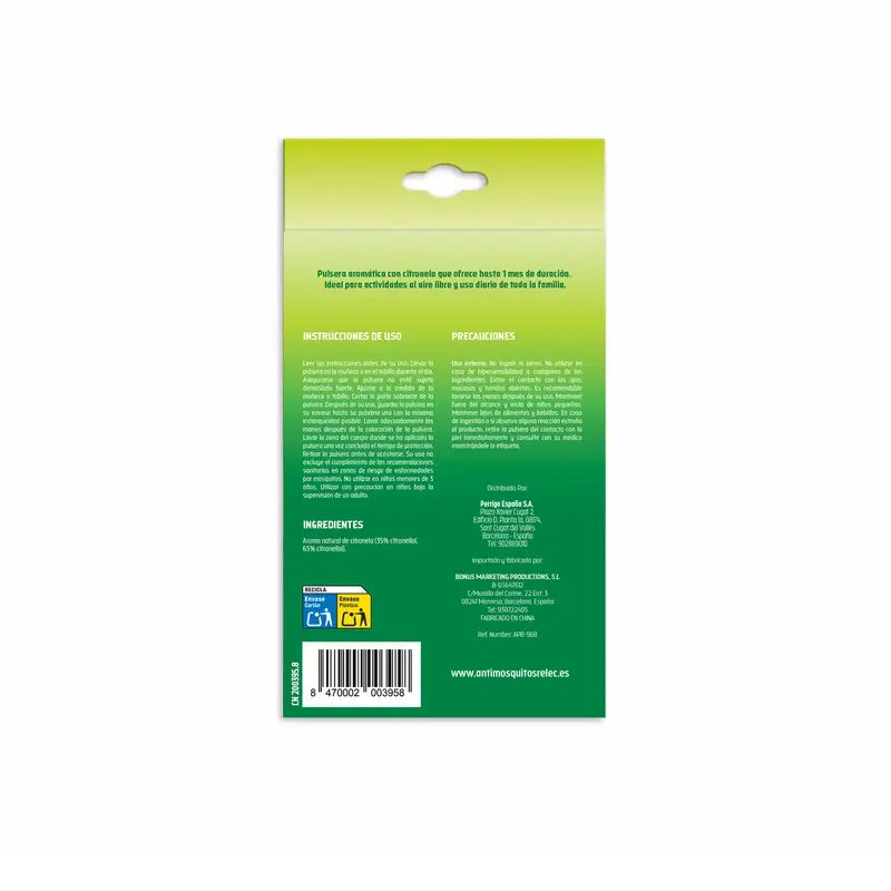 Relec Citronella Mosquito Control Armband Schwarz