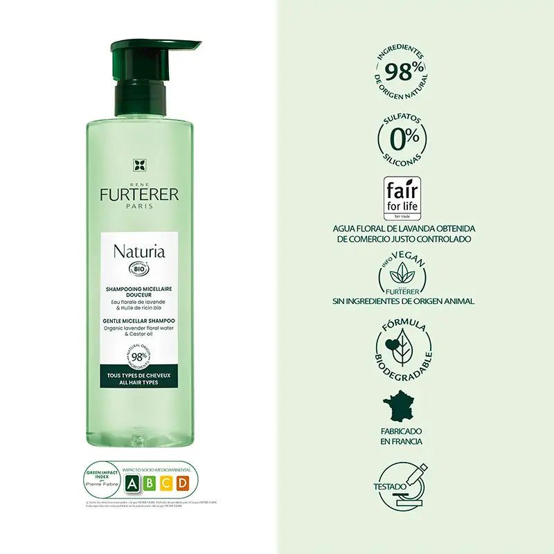 Rene Furterer Naturia Extra Sanftes Ausgleichendes Shampoo, 400 ml