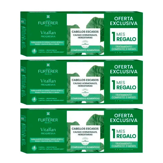 Rene Furterer Vitalfan Anti Haarausfall Progressiv , Packung 3 x 30 Kapseln