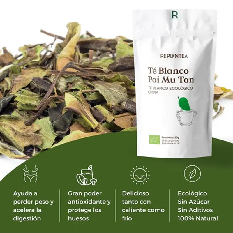 Replantea Bio Pai Mu Tan Weißer Tee, 50 g