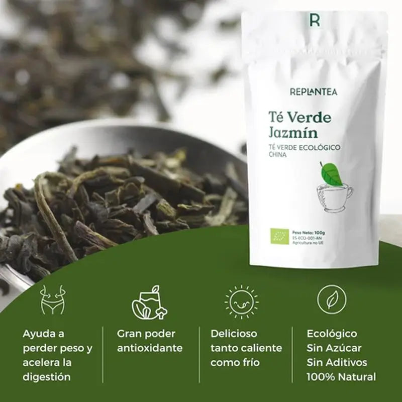 Replantea Bio-Jasmin-Grüntee, 100 g