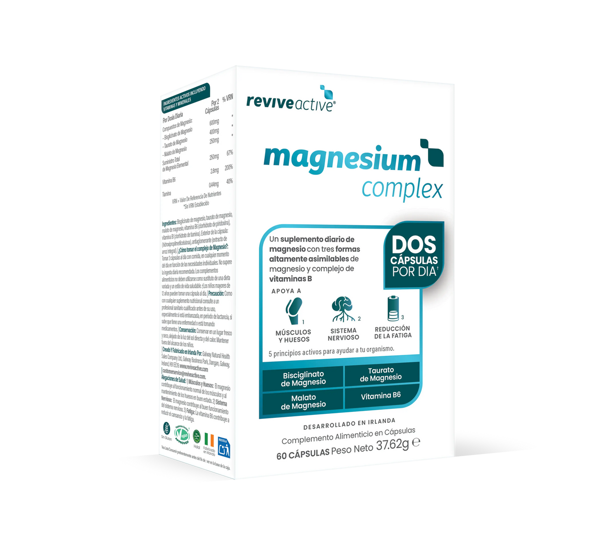 Revive Active Tri-Magnesium-Komplex + B6, 60 Kapseln