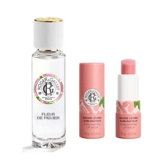 Roger & Gallet Fleur De Figuier Lippenbalsam + Wohlfühl-Duftwasser Packung