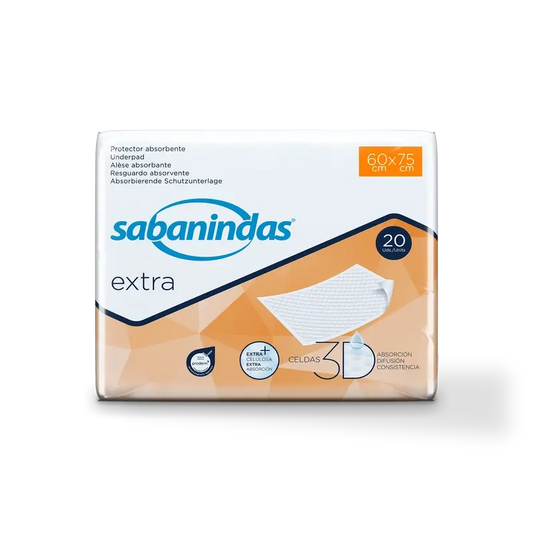 Sabanindas Extra Large Absorbent Pad 60 X 75 Cm. , 20 pcs.