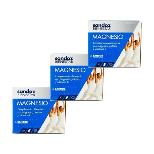 Sandoz Bienestar Magnesium-Packung mit 3 x 30 Beuteln