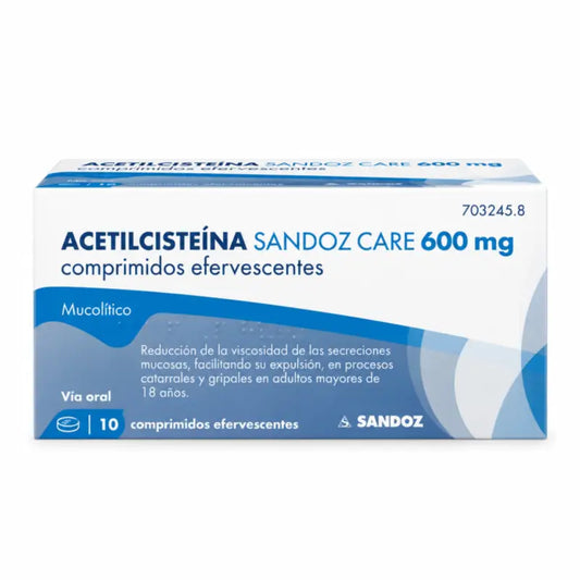 Acetylcystein Sandoz Care Mucolitico 600 mg 10 Brausetabletten