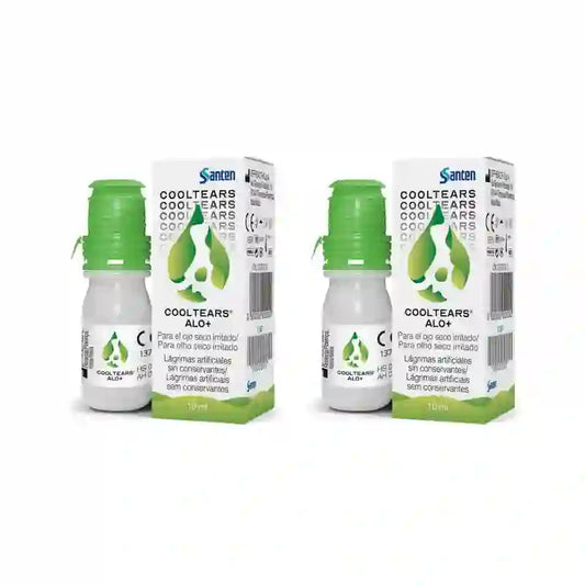 Santen Cooltears Alo+ Künstliche Tränen Multidose, 2X10 Ml