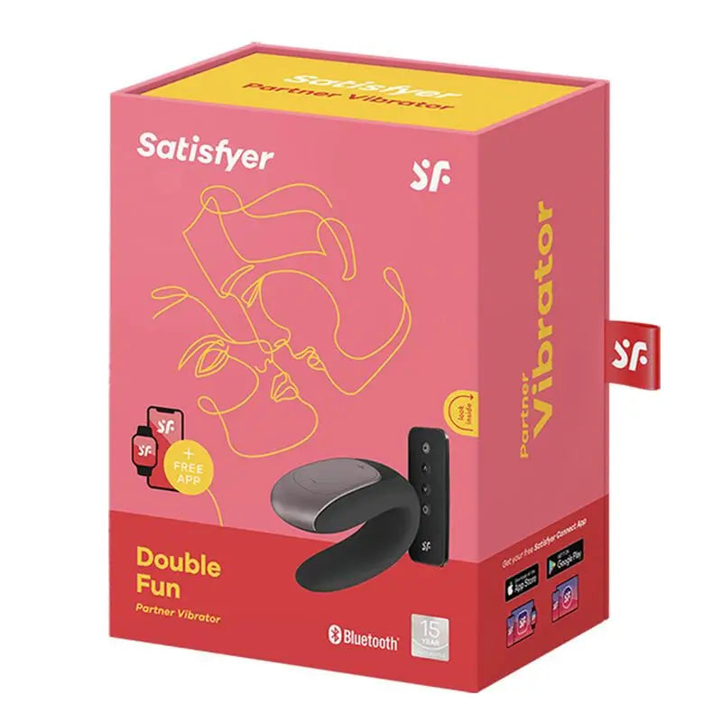 Satisfyer Connect Double Fun Partner Vibrator - Schwarz
