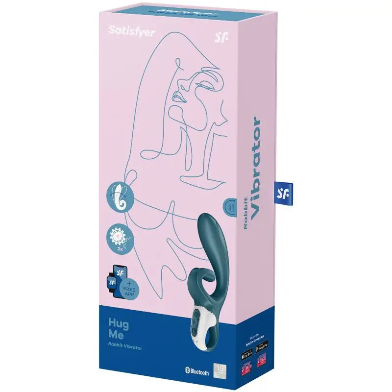 Satisfyer Connect Hug Me Rabbit App Vibrator - Blau