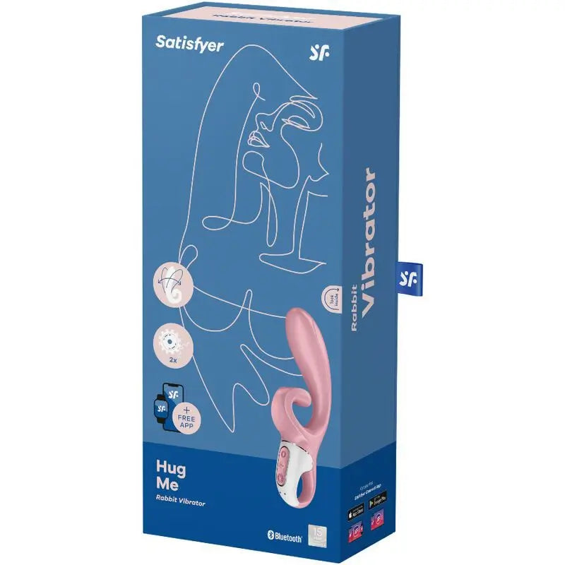 Satisfyer Connect Hug Me Rabbit App Vibrator - Rosa