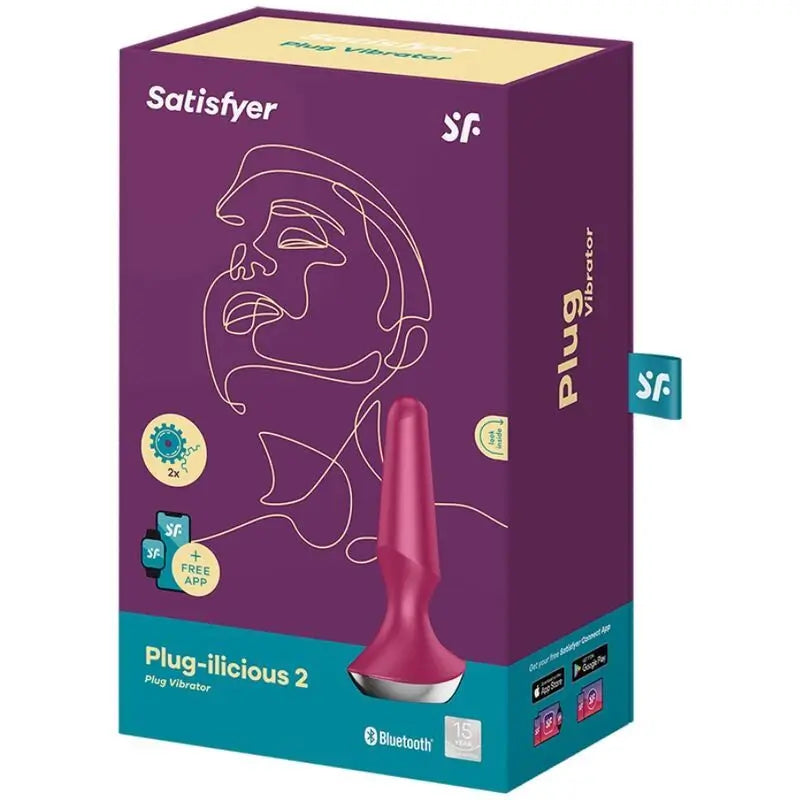 Satisfyer Connect Plug Ilicious 2 Vibrationsstecker - Beere