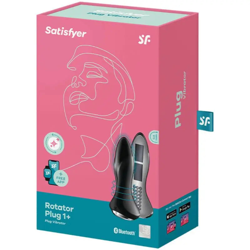 Satisfyer Connect Rotator Plug 1+ Vibrationsstecker App - Schwarz