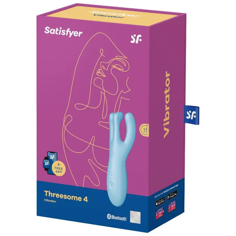 Satisfyer Connect Threesome 4 Vibrator App - Blau