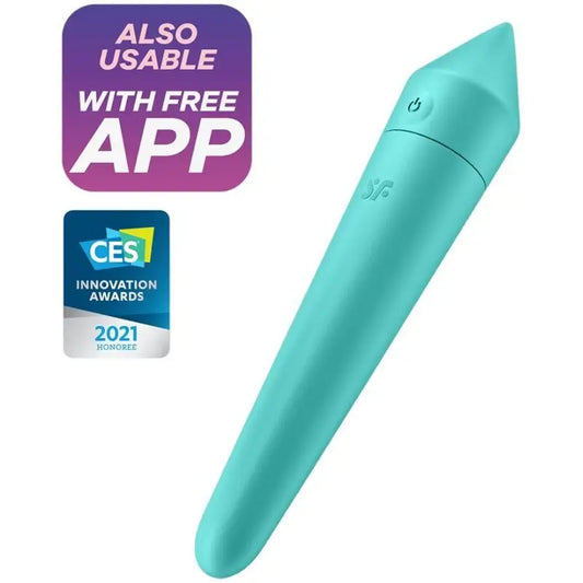 Satisfyer Connect Ultra Power Bullet 8 Turquoise Vibrating Bullet