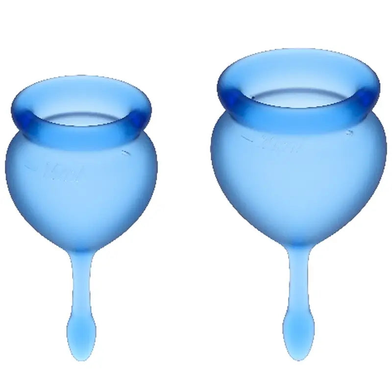 Satisfyer Feel Good Menstruationstasse Kit Intensiv Blau 15 + 20 ml