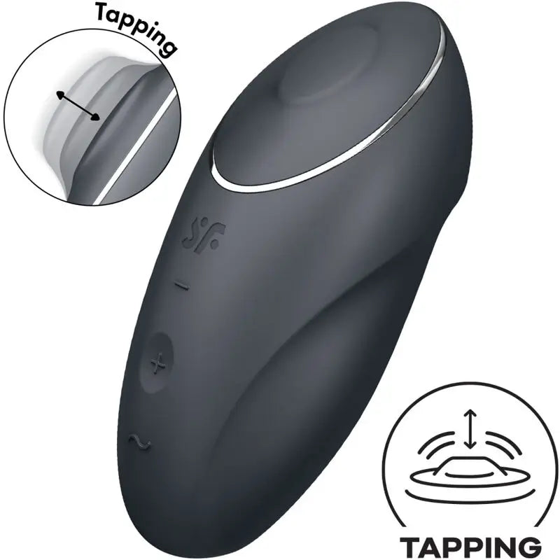 Satisfyer Tap & Climax 1 Lay-On Vibrator Schwarz