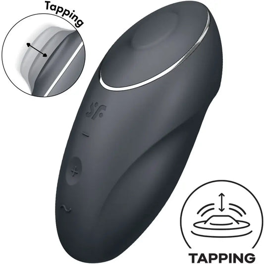 Satisfyer Tap & Climax 1 Lay-On Vibrator Schwarz