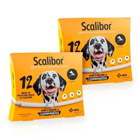 Scalibor Anti-Parasite Collar for Dogs 65 cm, Pack 2 Units