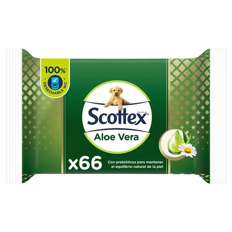 Scottex Aloe Vera Feuchtes Toilettenpapier , 66 Stück