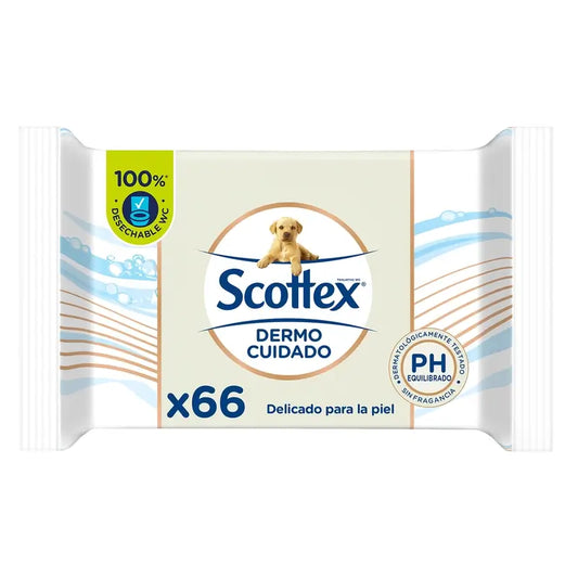 Scottex Dermo Care Feuchtes Toilettenpapier, 66 Stück.