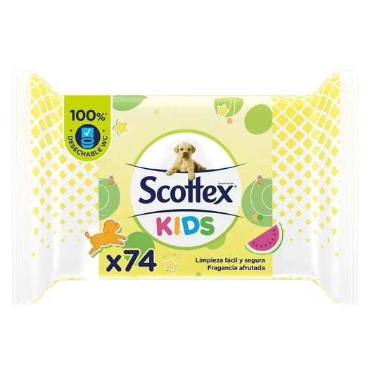 Scottex Junior Nasses Toilettenpapier , 74 Stück