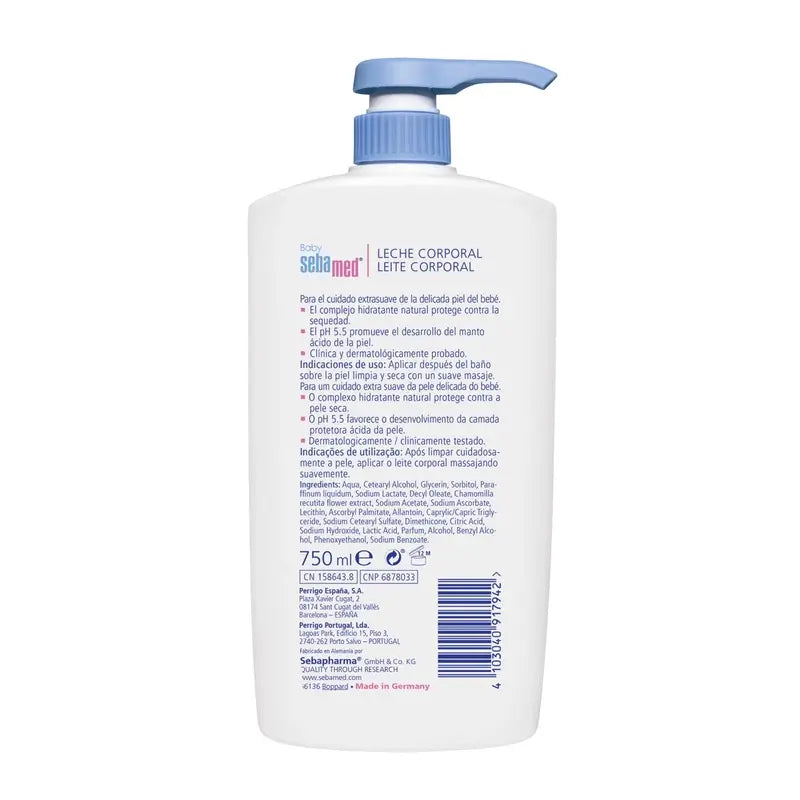 SEBAMED Baby Körpermilch für zarte Haut 750 ml
