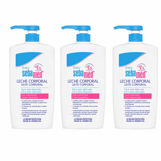 Sebamed Baby Körpermilch für zarte Haut 750 ml, 3er Pack