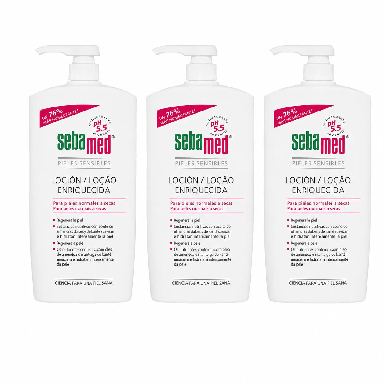 Sebamed Angereicherte Lotion 1000 ml , Packung 3