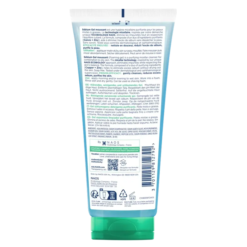 BIODERMA Sebium Sebium Spezifisches Reinigungsgel Moussant ohne Reinigungsmittel, 200 ml