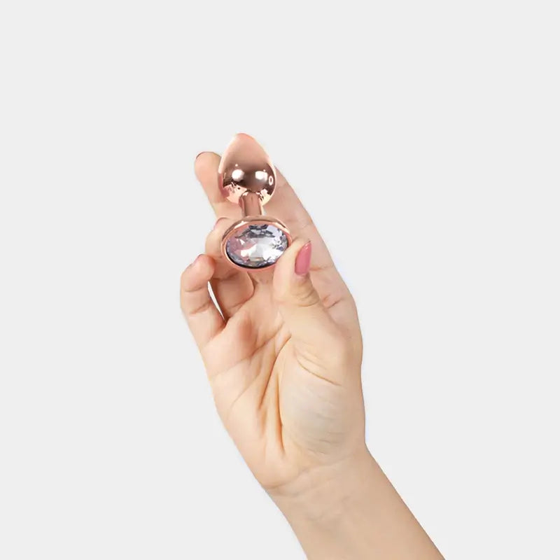Secret Play Metall Butt Plug Rosa Gold Größe S 7 Cm
