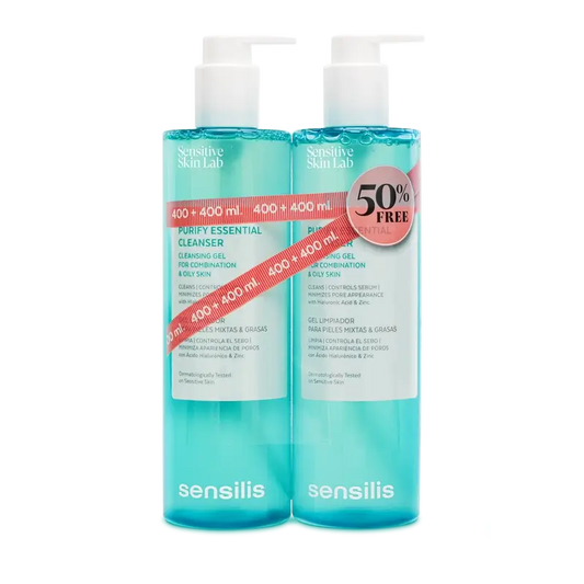 Sensilis Gesichtshygiene Duplo Purify Essential Cleanser , 400+400 ml