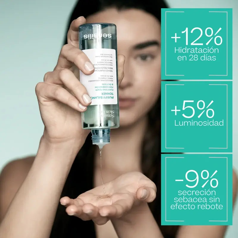 Sensilis Purify Balancing Toner Reinigendes Gesichtswasser für fettige Haut & Mischhaut 200 ml