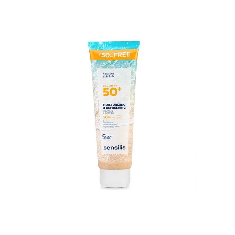 Sensilis feuchtigkeitsspendende und erfrischende Gel-Creme SPF 50+, 250 ml