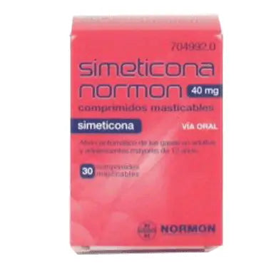Simethicone Normon 40 mg 30 chewable tablets
