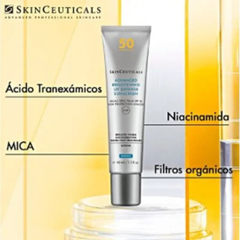 SkinCeuticals Advanced Brightening UV Defense Sonnenschutzcreme für Gesicht und Körper LSF 50, 40 ml