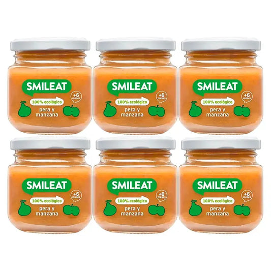 Smileat Birne & Apfel-Glas, 6x130 Gr