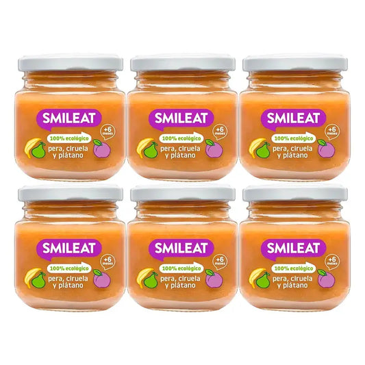 Smileat Drei-Früchte-Glas, Packung 6 x 130 Gr