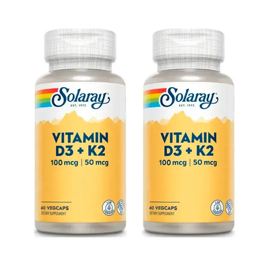 Solaray Vitamin D3 & K2 Packung 2 x 60 Kapseln